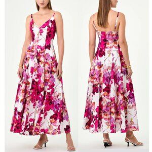 NICHOLAS Michah Linen-Blend Pin-tuck Detailing 56"Long Maxi Dress sz 10 $595